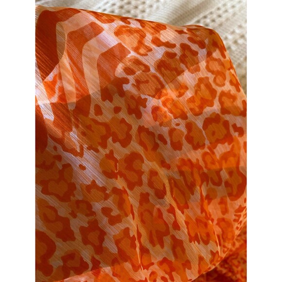 Peppermint Bay Swimsuit Coverup Women’s Medium Sheer Orange Animal Print Sexy - Picture 9 of 9